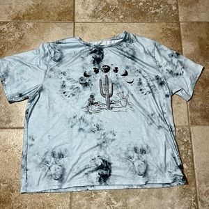 Women's Tie Dye Cactus Moon Shirt 2XL
